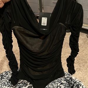 Brand new scrunch black bodysuit
